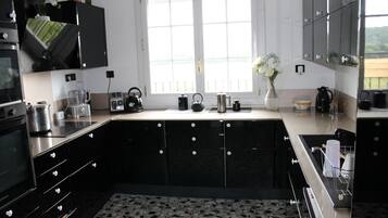 Microwave, oven, stovetop, dishwasher