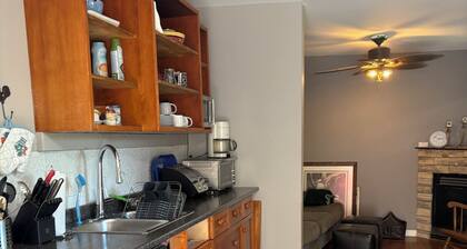 A cute cottage for 2 &/or with small kids. Waterfront Eagles Mountain views.