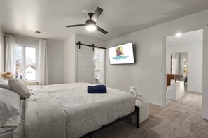 5 bedrooms, iron/ironing board, travel cot, WiFi