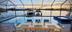 Outdoor dining - Elite Sunset Oasis | Heated Pool/Spa | Game Room (Cape Coral)