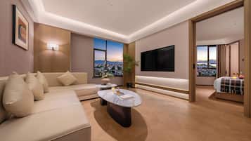 Luxury Suite, Courtyard View | Premium bedding, down comforters, memory foam beds, free minibar
