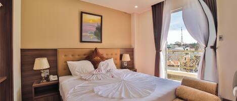 Chambre Double « Premier », balcon, vue ville