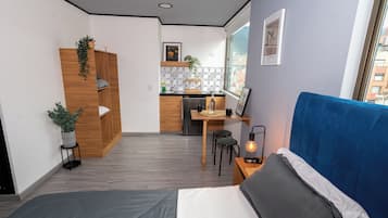 Apartemen Standar, pemandangan kota | Ruang kerja ramah laptop dan Wi-Fi gratis