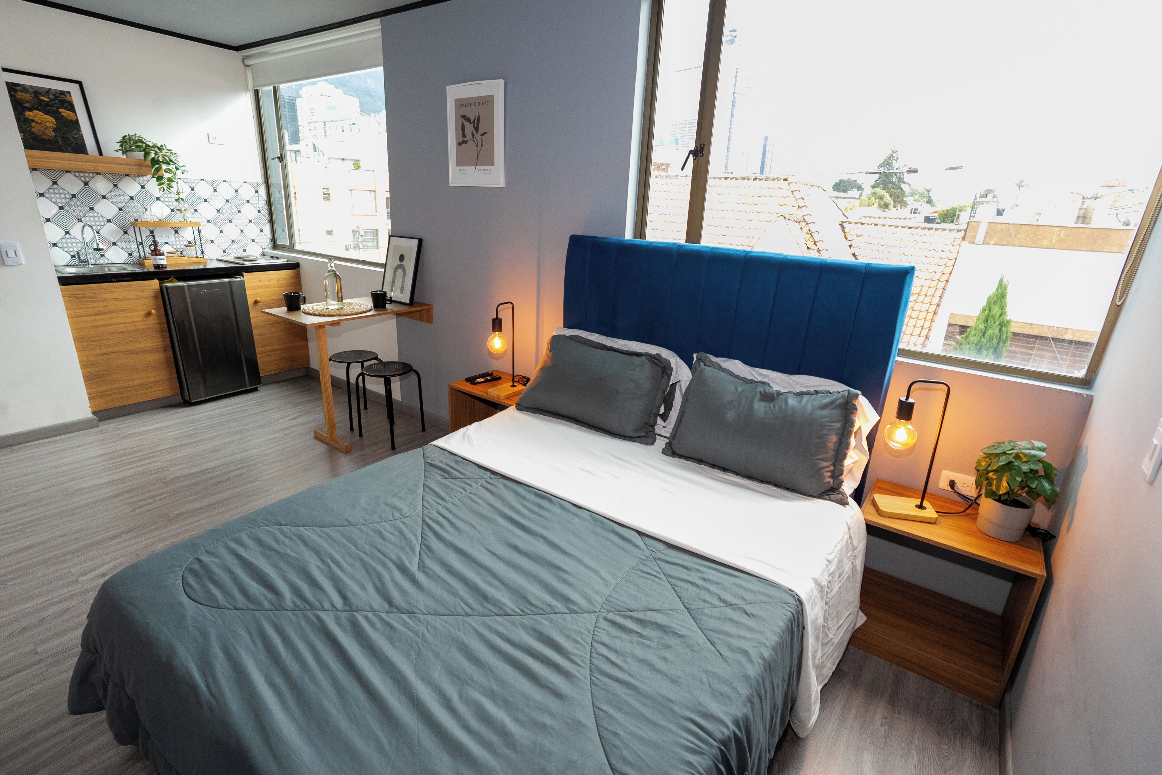 Apartemen Standar, pemandangan kota | Ruang kerja ramah laptop dan Wi-Fi gratis