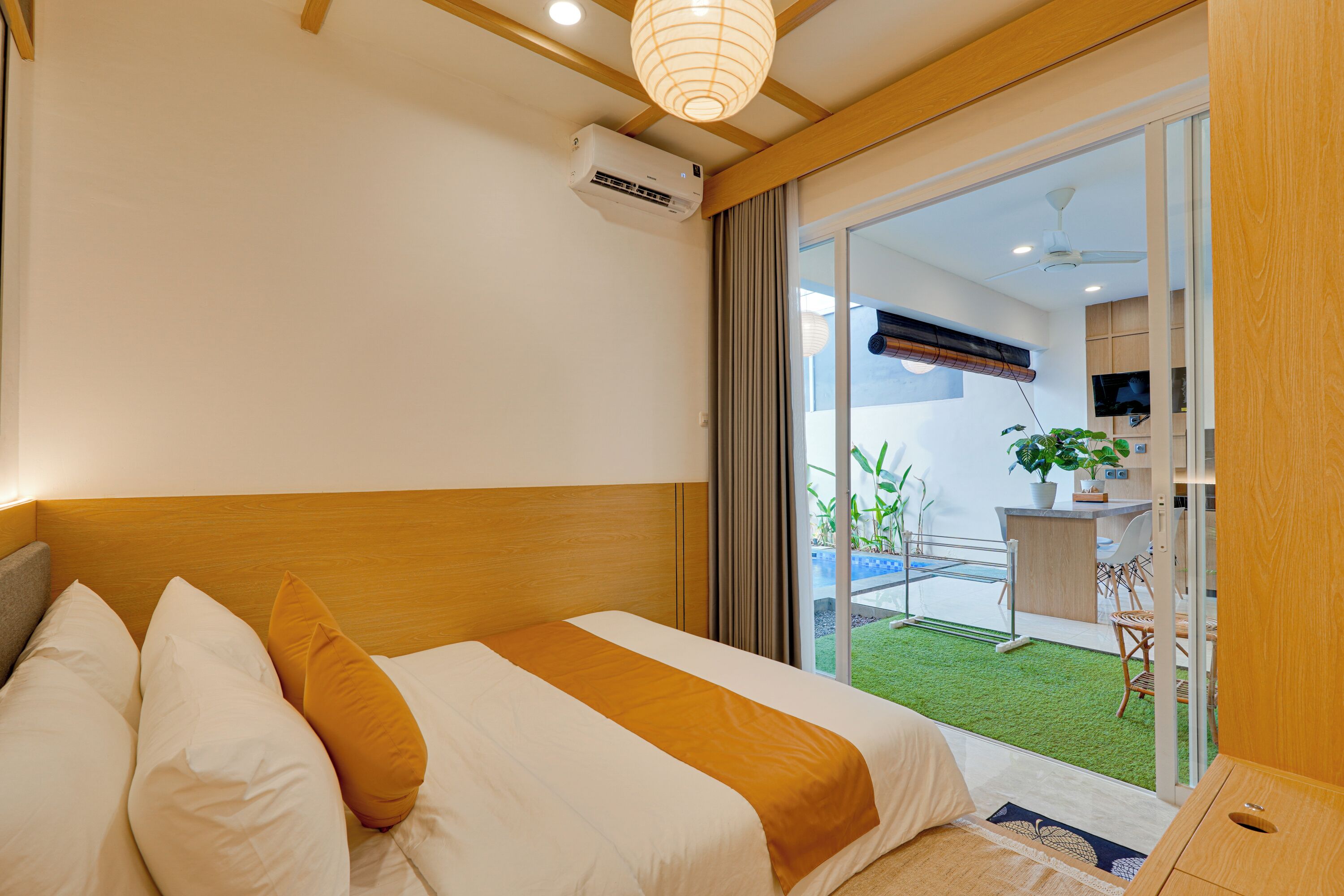 別墅, 泳池景觀 | 客房內保險箱、免費無線上網、床單