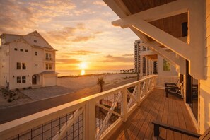 Terrace/patio - 🌊 Private Pool | Gulf Views | 5 King En suites | Bonfires | Beach Service 🏝️ (Panama City Beach)