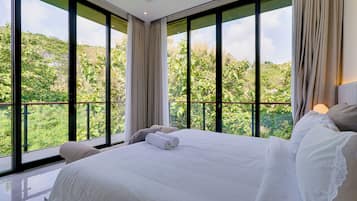 Villa, Balcony, Pool View | In-room safe, free WiFi, bed sheets