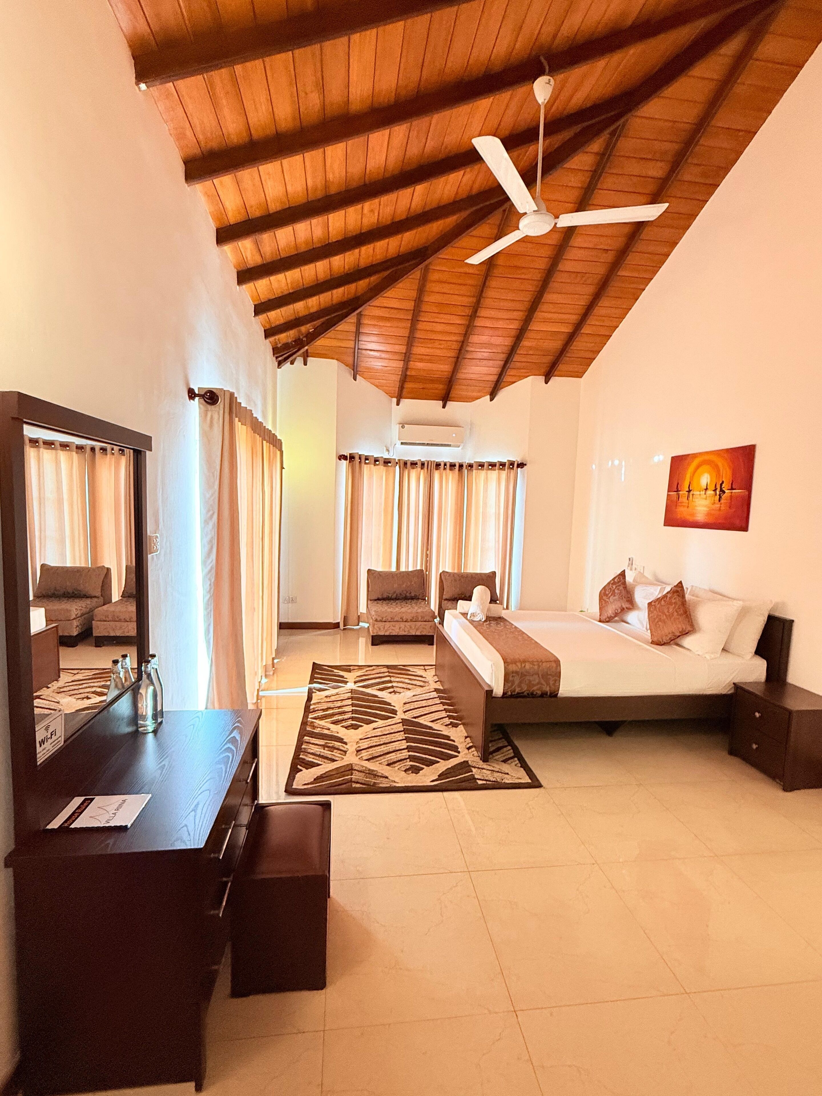 4 slaapkamers, een strijkplank/strijkijzer, wifi, beddengoed