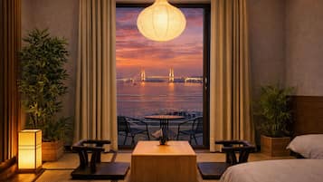 Premier Double Room, Sea View | Desk, laptop workspace, blackout drapes, iron/ironing board