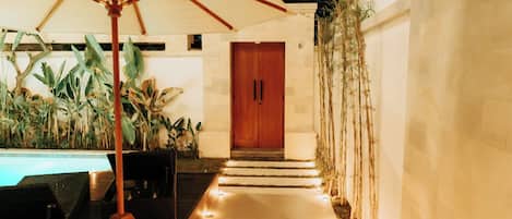 Vue depuis lâhĂ©bergement