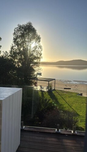 Zahir’s retreat with breathtaking views of the crystal-clear waters.