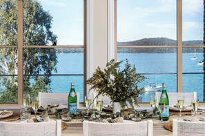 Dining - Zahir’s retreat with breathtaking views of the crystal-clear waters. (North Arm Cove)