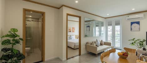 Superior Apartment, 1 King Bed with Sofa bed, City View | Living area | 32-inch TV with cable channels, Netflix, streaming services