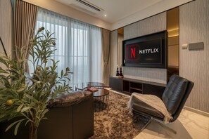 Basic Apartment, 2 Bedrooms, Balcony, City View | Minibar, individually decorated, individually furnished, desk