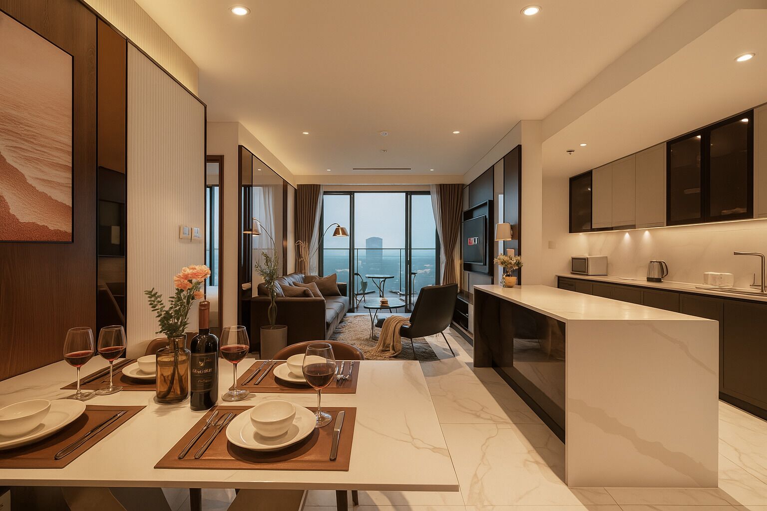 Basic Apartment, 2 Bedrooms, Balcony, City View