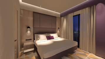 Deluxe Suite | Premium bedding, minibar, desk, laptop workspace