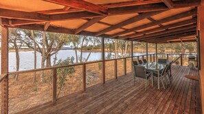 2 Bedroom Waterfront Lodge by Tiny Away (Disabled Access) | Terrace/patio - Tiny Away Escape at Granite Belt (Stanthorpe)