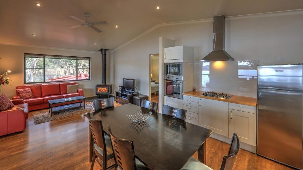 3 Bedroom Waterfront Lodge by Tiny Away | Living area