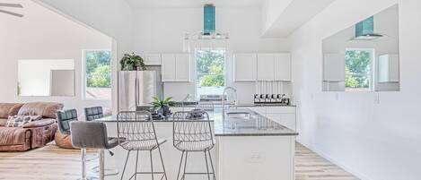 Microwave, oven, stovetop, dishwasher