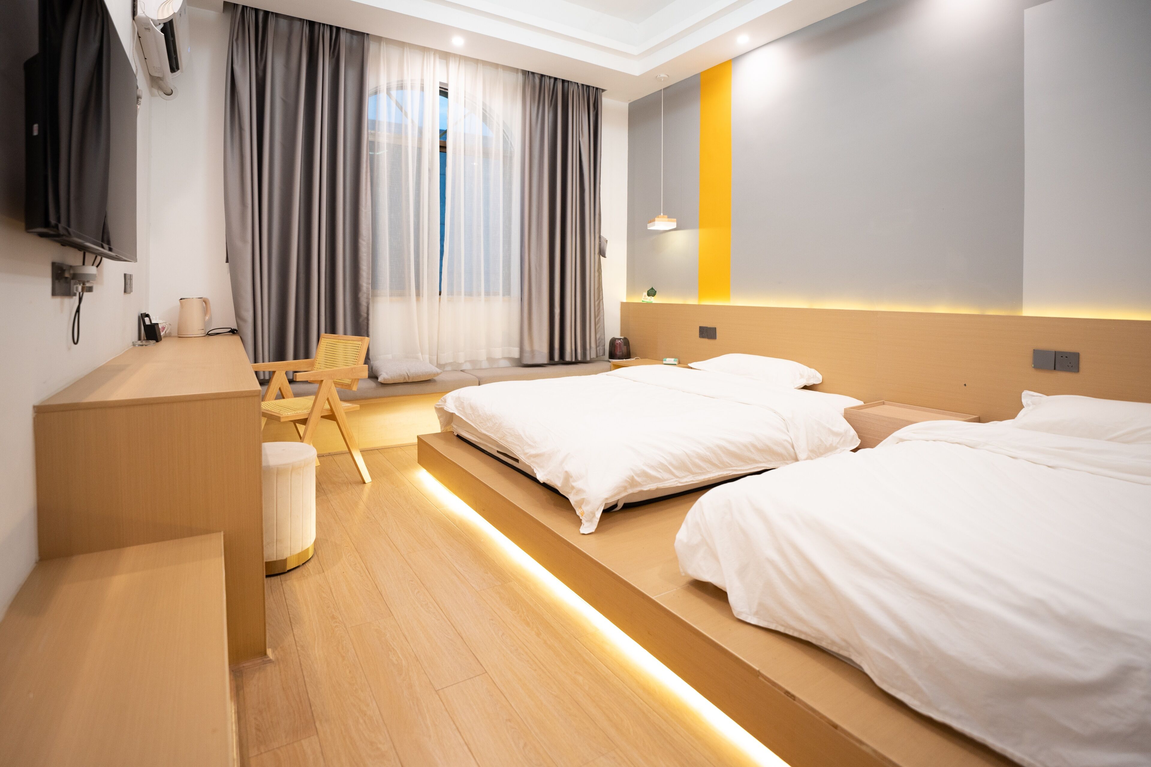 Family Double Room, City View | Individually decorated, laptop workspace, free WiFi