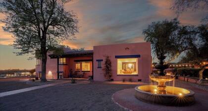 Modern Spanish Colonial home Pool & Hot tub