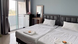 FamilieTwin kamer, uitzicht op tuin | Gratis wifi