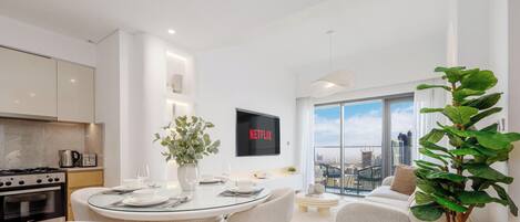 Appartement, vue sur la ville | Aire de séjour