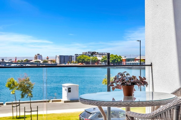 Private balcony overlooking the water