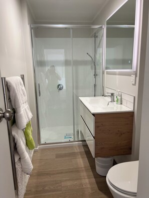Shower, hair dryer, towels, soap - Village Retreat - location - location (Raumati Beach)