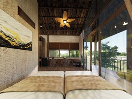 Habitación Deluxe doble, vistas a la montaña | Ropa de cama de alta calidad, minibar, escritorio