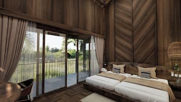 Deluxe dubbelrum - utsikt mot bergen | Skrivbord, arbetsyta för laptop och gratis wi-fi