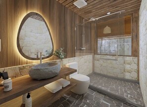 Deluxe Double Room, Mountain View | Bathroom | Free toiletries, hair dryer, towels, soap - Halora Puluong Retreat (Ba Thuoc)