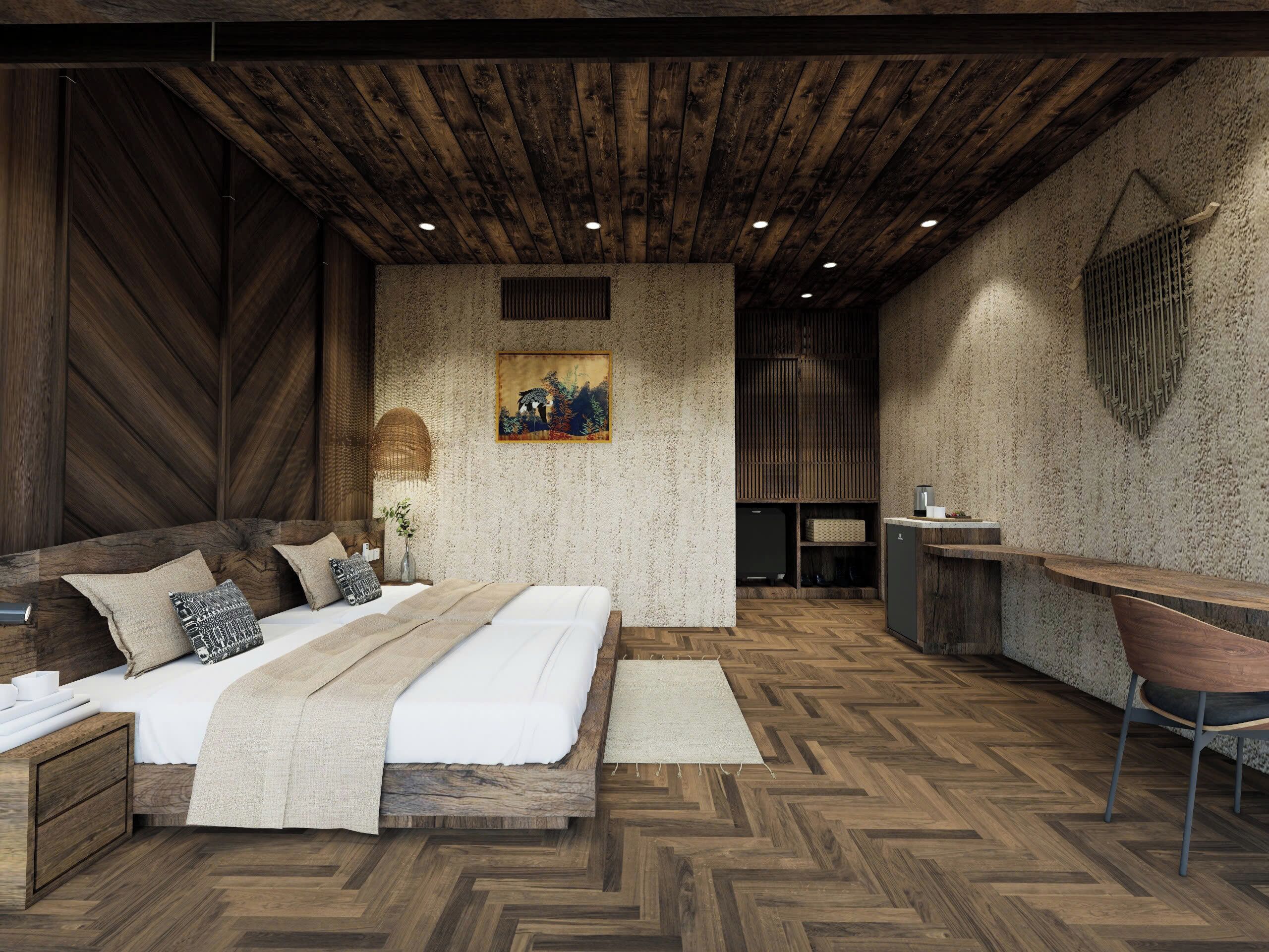 Quarto casal luxo, vista para a montanha | Wi-Fi de cortesia