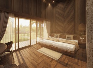 Premium bedding, minibar, desk, laptop workspace