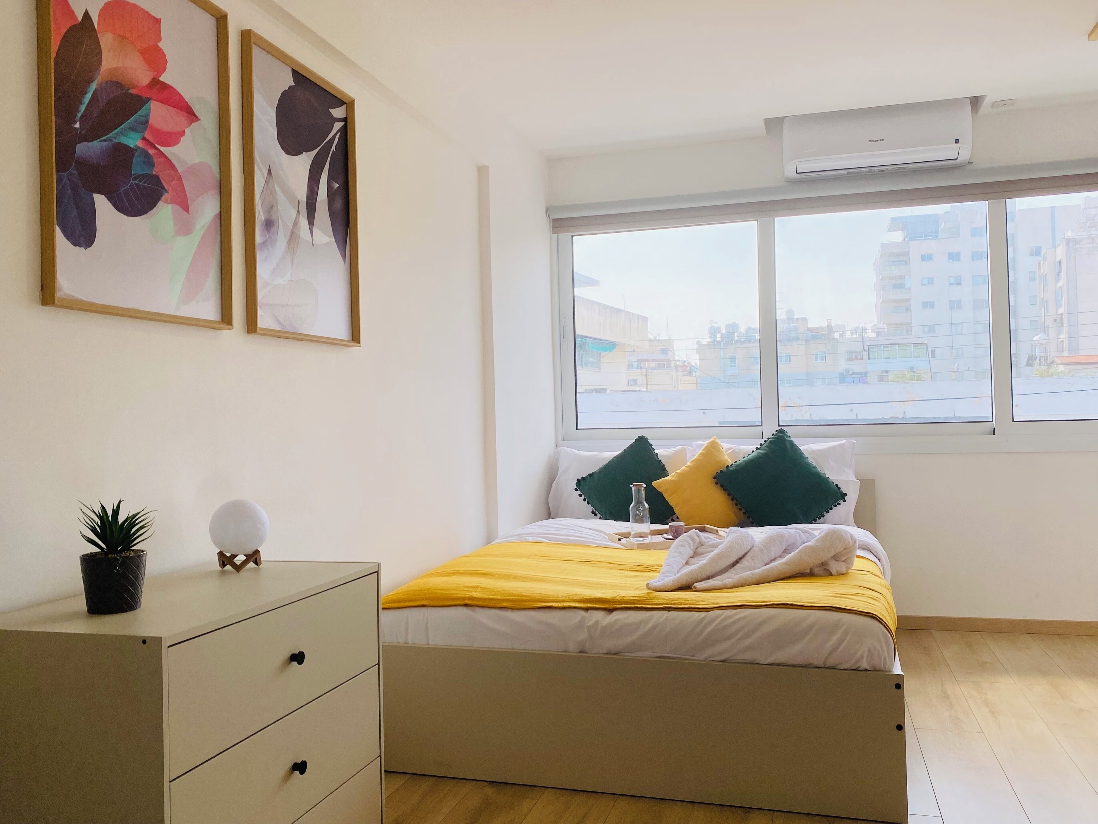 公寓, 1 张双人床, 城市景观 | 客房景观