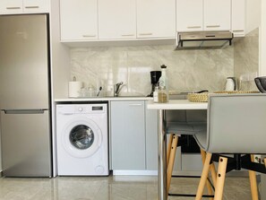 Apartment, 1 Double Bed, City View | Private kitchen