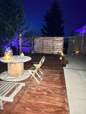 Terrace/patio - La K'abane private Jacuzzi (seasonal pool) (Blandin)