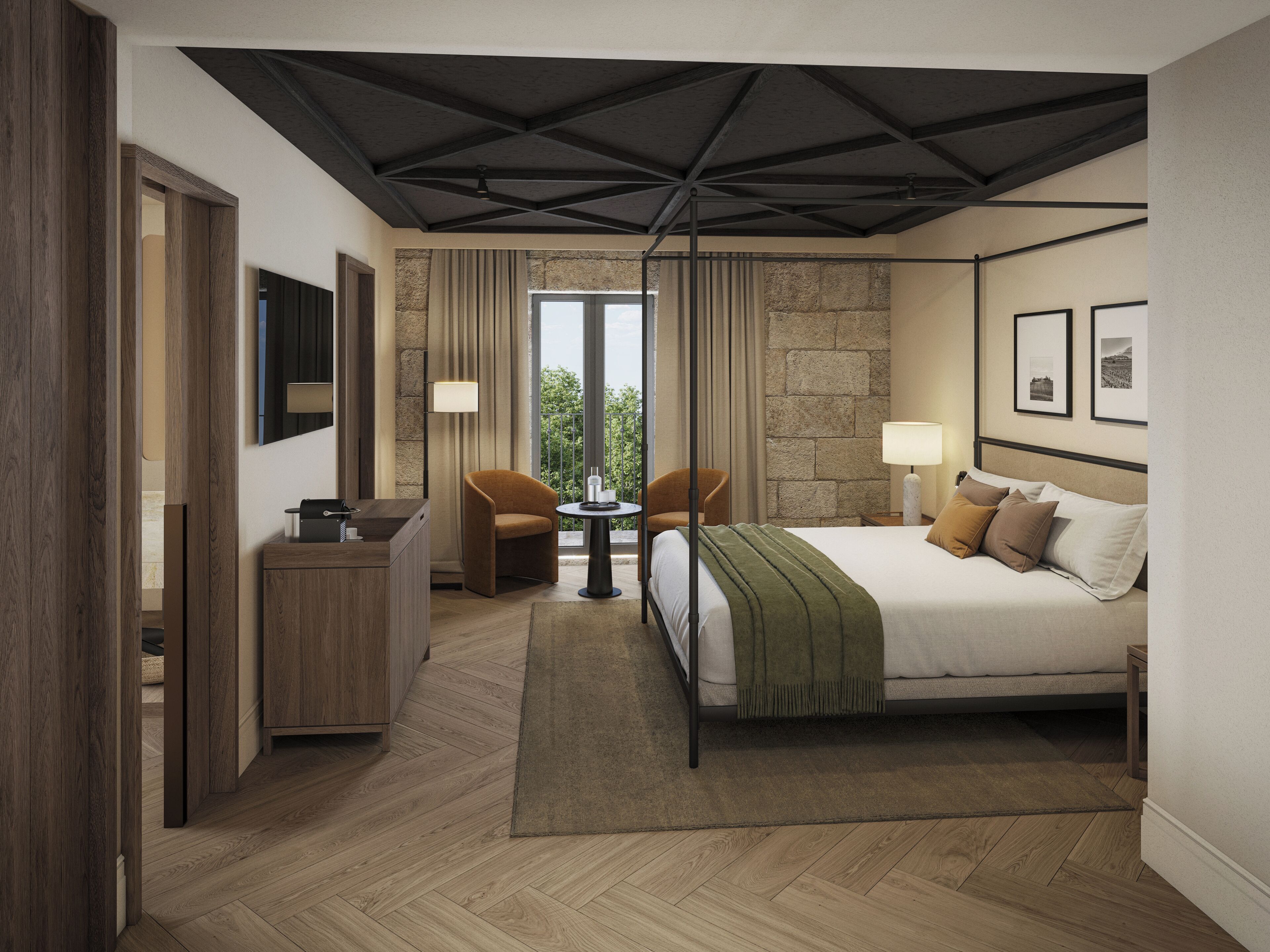 Caja de seguridad en la habitación y escritorio 