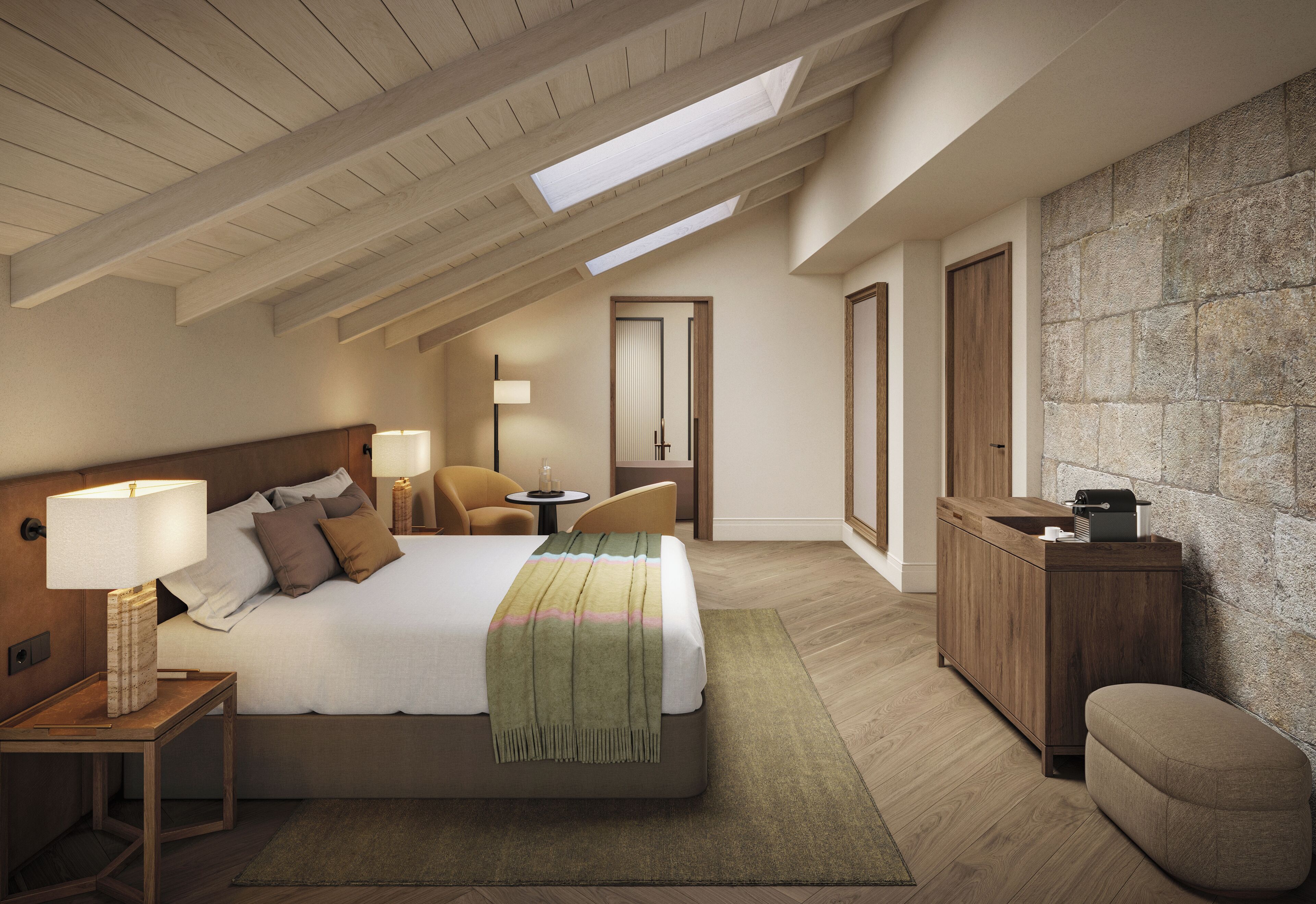 Caja de seguridad en la habitación y escritorio 