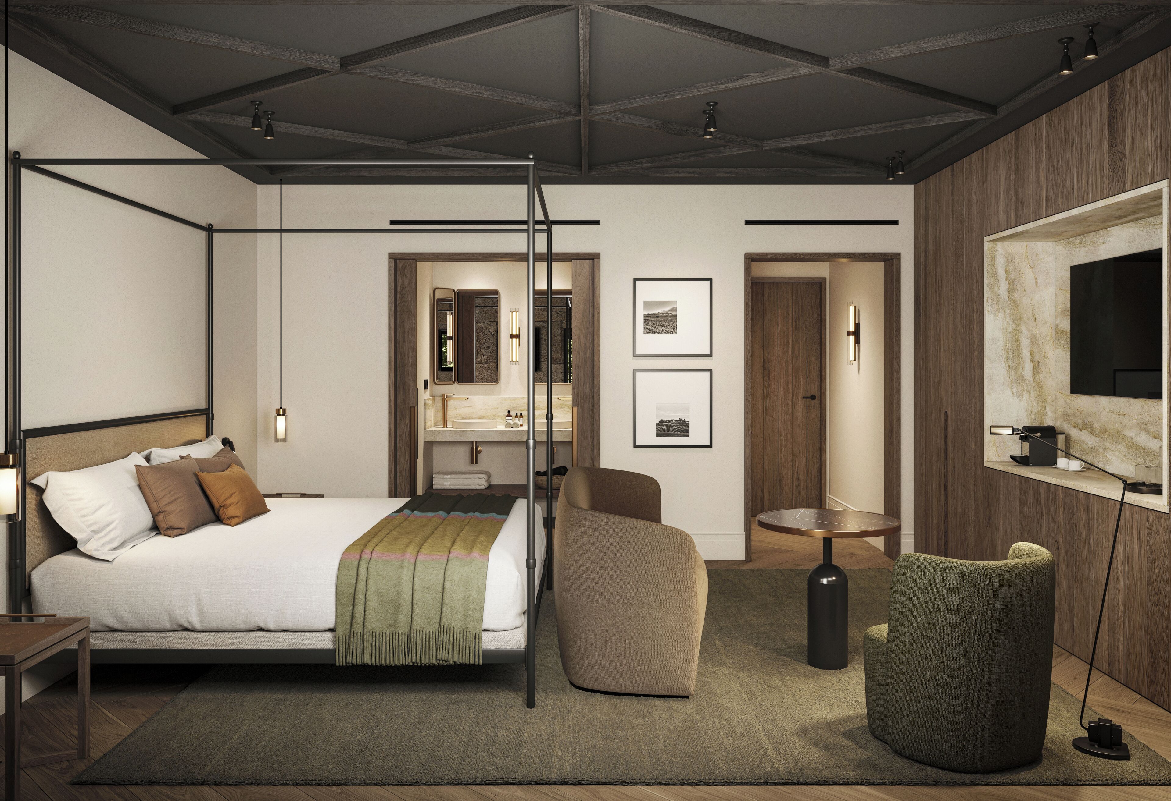 Caja de seguridad en la habitación y escritorio 