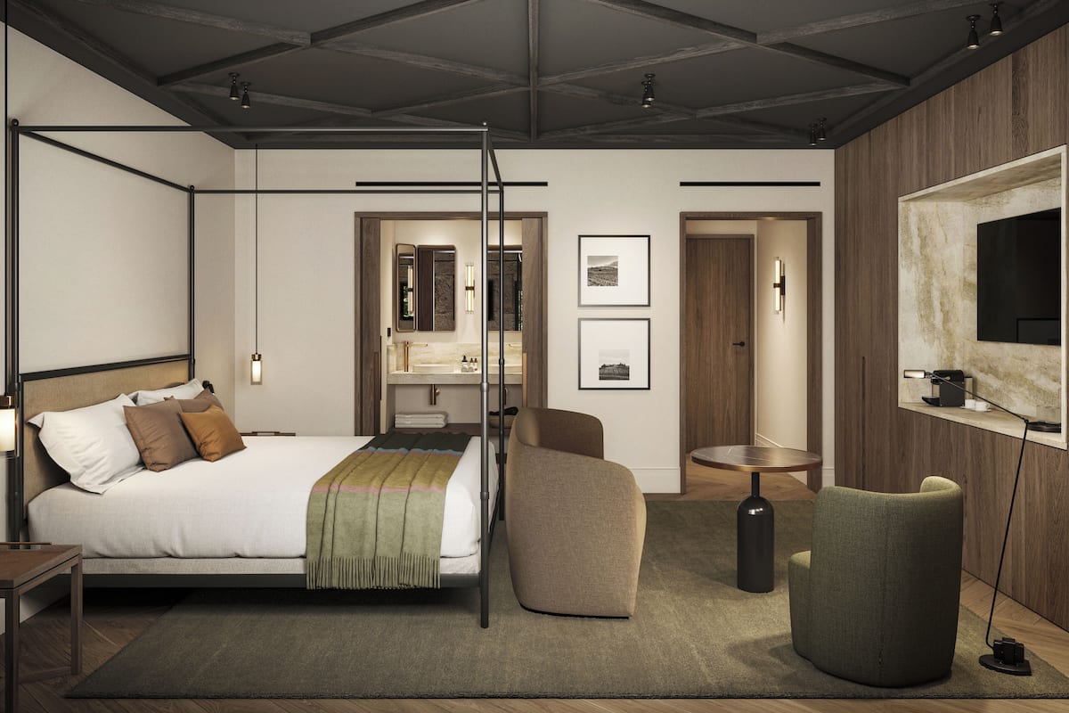 Caja de seguridad en la habitación y escritorio