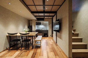 Traditional House, 3 Bedrooms, Kitchen, Garden View | Dining room - Yumeha Machiya House (Kyoto)