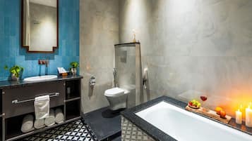 Firemannsrom – superior | Bad | Hårføner, håndklær, såpe og sjampo