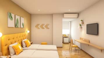 Deluxe Twin Room | Desk, laptop workspace, iron/ironing board, free WiFi