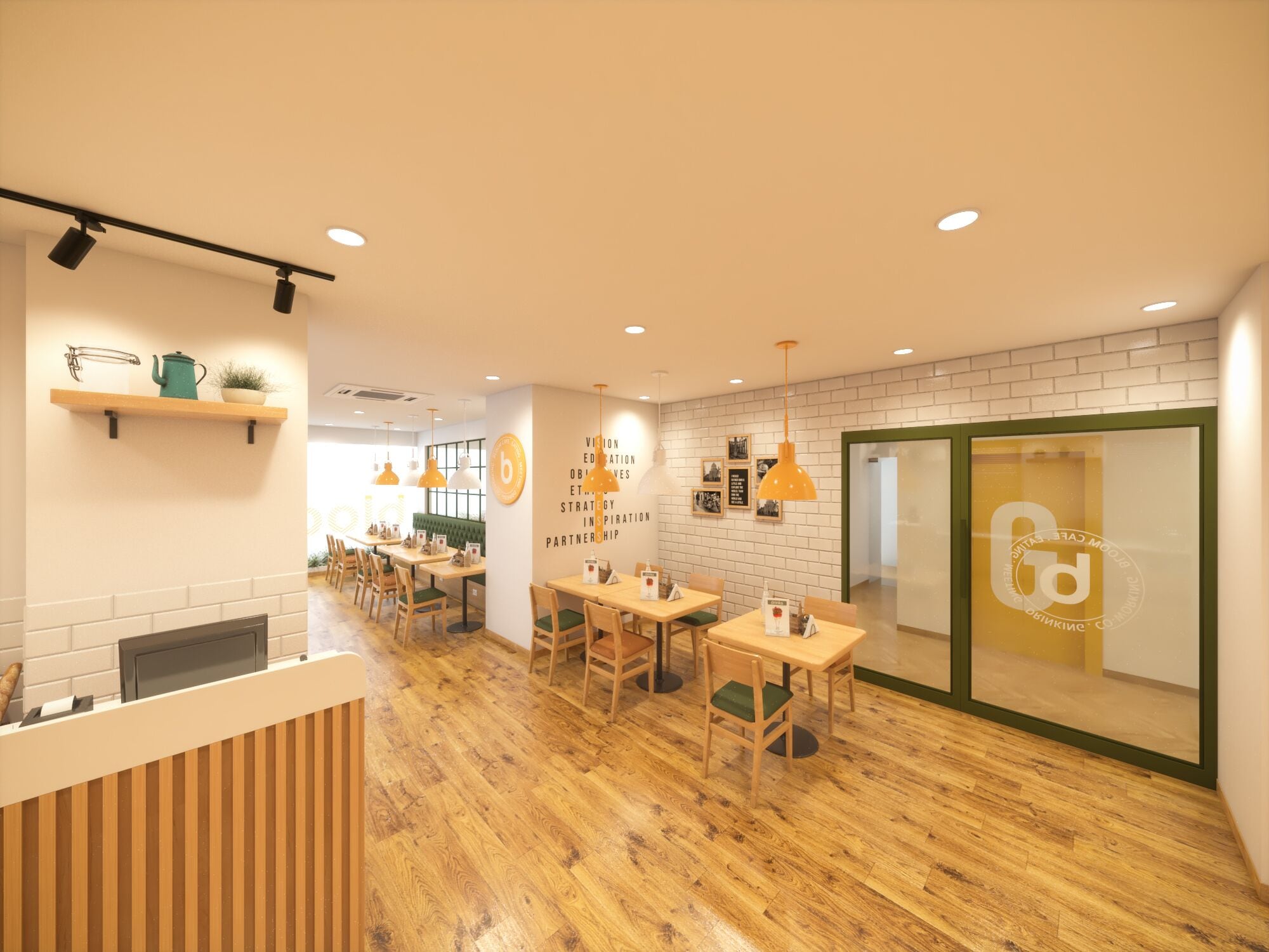 Breakfast, lunch and dinner served