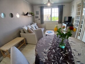 Smart TV, DVD player, books