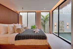 別墅, 泳池景觀 | 客房內保險箱、免費無線上網、床單