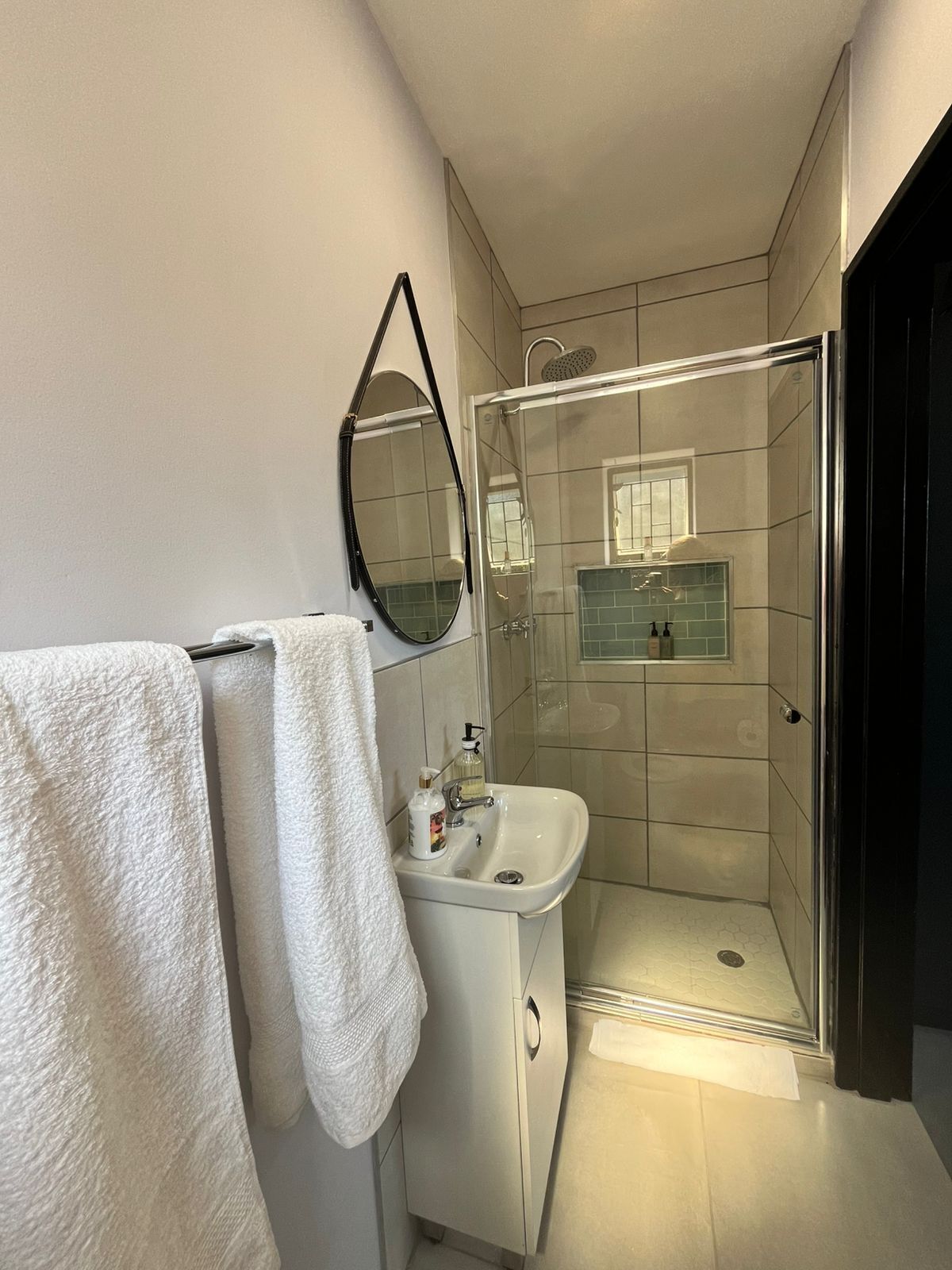 Hiustenkuivaaja, pyyhkeet, saippua, vessapaperi