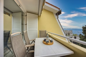 Familienapartment, Mehrere Schlafzimmer (Sunset Gold Apartment Portoroz) | Balkon