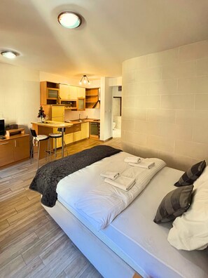 Appartement, vue sur la ville | Fer et planche à repasser, accès au Wi-Fi (inclus)